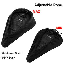 Load image into Gallery viewer, Zacro Gel Bike Seat Cover- BS031 Extra Soft Gel Bicycle Seat - Bike Saddle Cushion with Water&amp;Dust Resistant Cover (Black)
