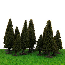 Load image into Gallery viewer, 15pcs Green Scenery Landscape Model Cedar Trees with Box
