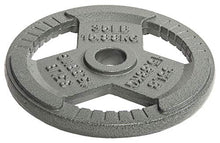 Load image into Gallery viewer, Sporzon! Cast Iron Olympic 2-Inch Grip Plate Weight Plate for Strength Training, Weightlifting and Crossfit, Single, Gray
