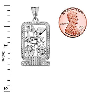 Exquisite Sterling Silver Ancient Egyptian Cartouche Pendant