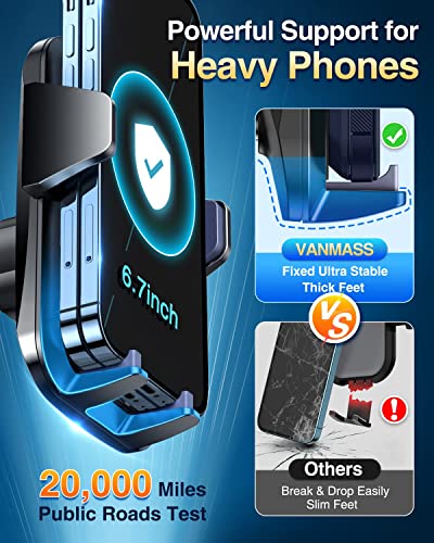 Load image into Gallery viewer, VANMASS Universal Car Phone Mount,【Patent & Safety Certs】 Upgraded Handsfree Stand, Phone Holder for Car Dashboard Windshield Vent, Compatible iPhone 13 12 11 Pro Max Xs XR X 8, Galaxy s20 Note 10 9