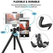 Load image into Gallery viewer, Phone Tripod,Shengsite Portable and Extendable Camera Tripod Stand with Wireless Remote 360°Rotating Adjustable Flexible Cell Phone Tripod Compatible with iPhone, Android Phone, Camera, Sports Camera
