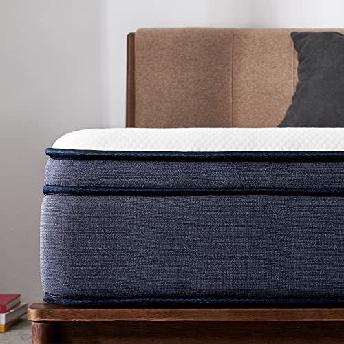 Queen Mattress, Molblly 14 inch Hybrid Spring Mattress in A Box Queen Size Mattress for Sleep & Pressure Relief, Medium Firm Mattresses,80x60x14 Inch