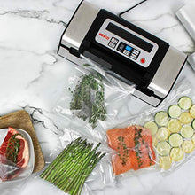 Load image into Gallery viewer, NESCO VS-12, Deluxe Vacuum Sealer with Bag Starter Kit and Viewing Lid, Compact Design, Silver
