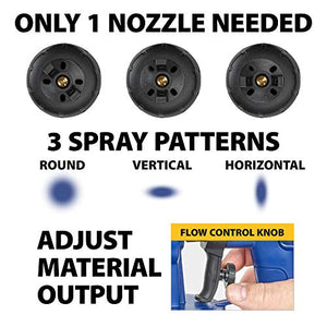 HomeRight C800766, C900076 HomeRight Finish Max Paint Sprayer HVLP Electric Spray Gun, 1 Nozzle Sprays All, Superior Brass Spray Tip, 3 Spray Patterns