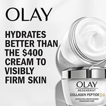 Load image into Gallery viewer, Olay Regenerist Collagen Peptide 24 Face Moisturizer with Vitamin B3, Fragrance Free, 1.7 Oz + Whip Face Moisturizer Travel/Trial Size Gift Set
