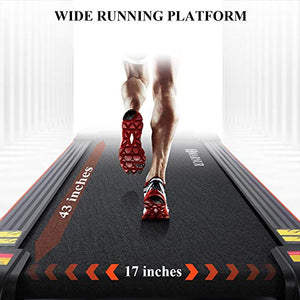 MARNUR Treadmill Electric Folding Treadmills for Home with Incline Portable Motorized Running Machine Heavy Duty Exercise Machine with 15 Preset Programs with Pad/Phone & Cup Holder