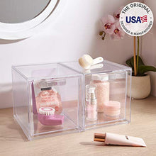 Load image into Gallery viewer, STORi Audrey Stackable Cosmetic Organizer Drawers 6-3/4&quot; Tall | set of 2 Clear
