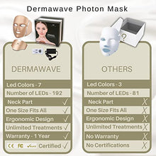 Load image into Gallery viewer, LED Face Mask Light Therapy - 7 Colors Premium Dermawave Photon Mask for Facial and Neck with 192 LEDs - Professional Blue &amp; Red Light for Anti Aging &amp; Skin Rejuvenation - Korean skincare
