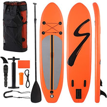 Load image into Gallery viewer, 10&#39;×6&quot; Stand up Paddle Board sup Inflatable Non-Slip Deck pad Ultra-Light Standing Boat sup Accessories Waterproof Bag, Backpack Leash Hand PUM Repair kit fin Youth Adult (Orange)
