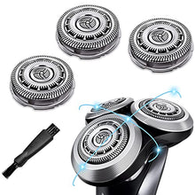 Load image into Gallery viewer, SH90 Replacement Heads for Philips Norelco Shaver 9000 Series, S8950,SW9700,SW6700,9000 Shaver Replacement Blades Sh90/70 Electric Razor Replace for Men,3 Pack &amp; a Brush
