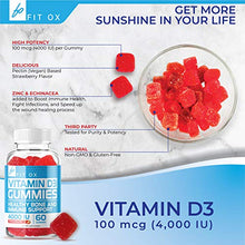 Load image into Gallery viewer, Vitamin D3 Gummies with Zinc Echinacea Supplements 4000 IU, Chewable Vitamin D for Adults Kids - VIT D Immune Booster, Bone Health, Joint Muscle Support -Tablet Powder Alternative Vegan (2 Pack)
