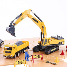 Load image into Gallery viewer, iPlay, iLearn Construction Site Vehicles Toy Set, Kids Engineering Playset, Tractor, Digger, Crane, Dump Trucks, Excavator, Cement, Steamroller, Birthday Gift for 3 4 5 Year Old Toddlers Boys Children
