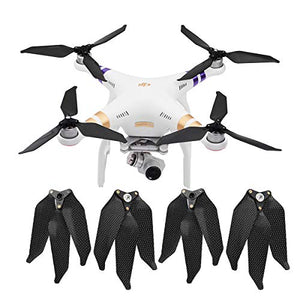 O'woda Foldable Carbon Fiber Tri-Blades Propellers Low-Noise Quick Release CW & CCW Props for DJI Phantom 3 Standard/Professional/Advance / 3SE Drone Accessories