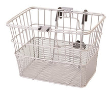 Load image into Gallery viewer, Retrospec Bicycles Detachable Steel Half-Mesh Apollo Bike Basket with Handles, Silver
