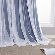 Load image into Gallery viewer, PONY DANCE Sliding Glass Door Blind - Blackout Curtains with White Sheer Grommet Top Decoration for Living Room Bedroom, 100" Wide x 84" Long, Navy Blue, 1 Panel
