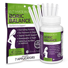 Load image into Gallery viewer, Boric Acid Suppositories - Helps Fight Against BV, Yeast Infections - Manages Odor - Promote pH Balance for Women Vaginal Health - 30-Count Medical Grade Boric Acid (600mg) + 7 Applicators
