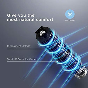 PELONIS Oscillating Tower Fan with Remote Control 40’’ Quiet Stand Up Fan with 3 Speed Settings and 3 Modes 15-Hour Timer LED Display for Bedroom Home Office Use, Black