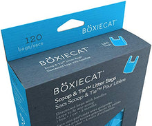 Load image into Gallery viewer, Boxiecat Scoop &amp; Tie Litter Bags – Cat Litter Clump &amp; Poop Bags – Leakproof - Large to Fit Any Scoop – Handles to Conveniently Tie Seal in Odors - Unscented
