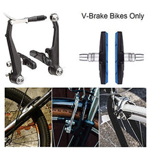 Load image into Gallery viewer, Bike Brake Pads Set, Alritz 3 Pairs Road Mountain Bicycle V-Brake Blocks Shoes with Hex Nut and Shims, No Noise No Skid, 70mm, for Front and Back Wheel
