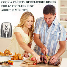 Load image into Gallery viewer, Secura Air Fryer XL 5.3 Quart 1700-Watt Electric Hot Air Fryers Oven Oil Free Nonstick Cooker w/Additional Accessories, Recipes, BBQ Rack &amp; Skewers for Frying, Roasting, Grilling, Baking (Silver)
