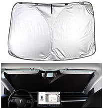 Load image into Gallery viewer, Chirano Front Windshield Sunshade &amp; Lifting Jack Pad Specially Designed for Tesla Model 3/ Model Y
