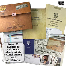 Load image into Gallery viewer, Murder Mystery Party Case Files: Underwood Cellars Unsolved Mystery Detective Case File Game Play Alone, w/ Friends, Family or for Couples Date Night Ages 14+ from University Games , Brown
