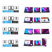 Load image into Gallery viewer, Portable Monitor Bundle - 4K 15.6 Inch Adobe 100% Touchscreen &amp; FHD 1080P 15.8 Inch Second External Monitor for Laptop, MacBook, PS5, PS4, Xbox, Switch
