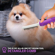 Load image into Gallery viewer, Detangling Pet Comb with Long &amp; Short Stainless Steel Teeth for Removing Matted Fur, Knots &amp; Tangles – Detangler Tool Accessories for Safe &amp; Gentle DIY Dog &amp; Cat Grooming (Grooming Comb)
