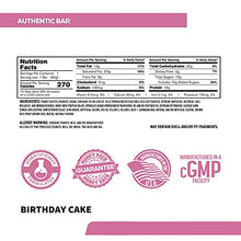 Load image into Gallery viewer, Authentic Bar Birthday Cake Protein Bars - Tasty Meal Replacement Energy Bars w/ 16g Whey Protein Isolate, Natural Sugars from Pure Honey, Healthy Fat Peanut Butter Foundation - 6 Pack
