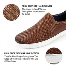 Load image into Gallery viewer, Men's Sneakers Leather Casual Shoes Business Oxford Fashion Sneaker (Brown, Numeric_9_Point_5)
