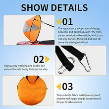 Load image into Gallery viewer, VGEBY1 Wind Sail, PVC Foldable Board Wind Sail Wind Paddle with Transparent Window for Kayak Canoes Inflatables Boats (Orange)
