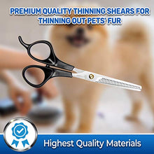 Load image into Gallery viewer, Pet Magasin Pet Thinning Shears - Professional Thinning Scissors with Toothed Blade
