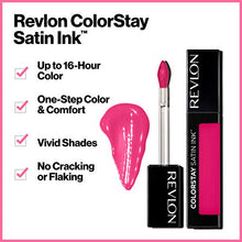 Load image into Gallery viewer, Liquid Lipstick by Revlon, Face Makeup, ColorStay Satin Ink, Longwear Rich Lip Colors, Formulated with Black Currant Seed Oil, 006 Eyes on You, 0.17 Fl Oz
