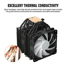 Load image into Gallery viewer, Vetroo U6PRO Dual Tower CPU Cooler, 120mm ARGB PWM Air Cooler 220W TDP 6pc Heatpipes for Intel LGA 1200 115X / AMD Ryzen AM4
