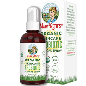Probiotics for Women Men & Kids | USDA Organic Probiotics for Skin Care Health | Topical Probiotic Spray | Topical Skincare Support Supplement | Vegan | Non-GMO | Gluten Free | 4 Fl Oz