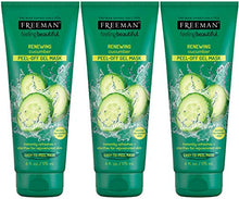 Load image into Gallery viewer, Freeman Renewing Peel Off Gel Facial Mask with Aloe and Cucumber, Smoothing and Moisturizing Beauty Face Mask, 6 oz, 3 Pack
