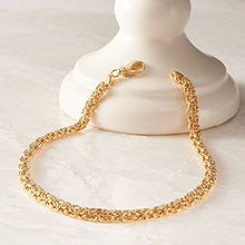Load image into Gallery viewer, Ross-Simons 18kt Gold Over Sterling Silver Byzantine Necklace
