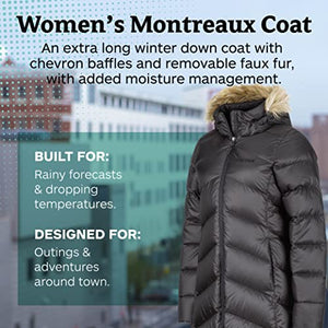 Marmot Women’s Montreaux Full-Length Parka | Down-Insulated, Water-Resistant Jet Black, Large