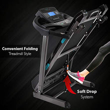 Load image into Gallery viewer, SereneLife Foldable Digital Home Gym Treadmill | Smart Auto Incline Exercise Machine with Downloadable App | Large Running Treadmill with MP3 Player &amp; Stereo Speakers | 2.5HP, 10MPH Speed - SLFTRD35
