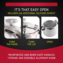 Load image into Gallery viewer, Universal 15.8 Quart / 15 Liter Professional Pressure Cooker, Heavy-Duty Aluminum Construction with Multiple Safety Systems, Commercial Canner Ideal for Industry Usage
