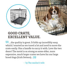Load image into Gallery viewer, Dog Crates for Small Dogs - Dog Crate 24" Pet Cage Double-Door Best for Puppy &amp; Kitten Pets - Wire Metal Kennel Cages with Divider Panel &amp; Tray - In-door Foldable &amp; Portable for Animal Out-Door Travel
