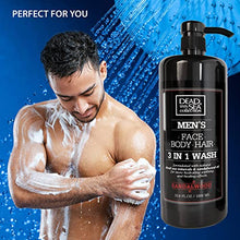 Load image into Gallery viewer, Dead Sea Collection Men’s Body Wash - Pack of 2 (67.6 Fl. Oz) - Sandalwood 3 in 1 Body Wash for Men - Face Wash for Men with Shower Gel for Men and Shampoo for Men to Keeping You Feeling Fresh &amp; Cool
