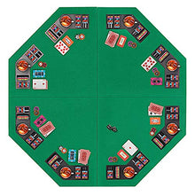Load image into Gallery viewer, VIVOHOME 48 Inch Foldable 8-Player Texas Poker Card Tabletop Layout Portable Anti-Slip Rubber Board Game Mat with Cup Holders and Carrying Bag, Green

