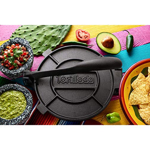 Tortillada – Premium Cast Iron Tortilla Press with Recipes E-Book (10 Inch)