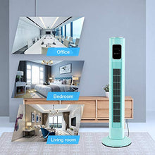 Load image into Gallery viewer, R.W.FLAME Tower Fan with Remote Control, Standing fan for office, Oscillating fan for home with children/pets/elders,Time Settings,LCD display,45W,Oscillation, 36&quot;, Green

