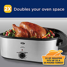 Load image into Gallery viewer, Oster Roaster Oven with Self-Basting Lid | 22 Qt, Stainless Steel

