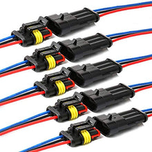 Load image into Gallery viewer, YETOR Way Car Waterproof Electrical Connector,16 AWG 3 pin Plug Auto Electrical Wire Connectors Marine for Car, Truck, Boat, and Other Wire Connections.(5 Pack)¡­
