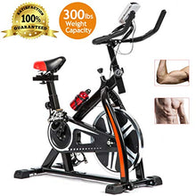 Load image into Gallery viewer, Exercise Bike Recumbent Cycle Bike Trainer Indoor Cycling Bike Stationary with LCD Display and Bottle Holder Static Spin Exercise &amp; Fitness Equipment for Home Office Cardio Workout Bike Training
