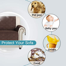 Load image into Gallery viewer, 100% Waterproof Non-Slip Furniture Covers for Leather Recliner Covers for Large Recliner Seat Width Up to 30 Inch Couch Covers with Non Slip Backing (Oversized Recliner: Seat Width Up to 30&quot;, Brown)
